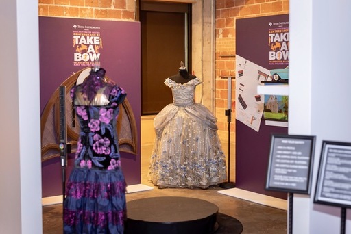 Salon featured displays of theatrical costumes fro